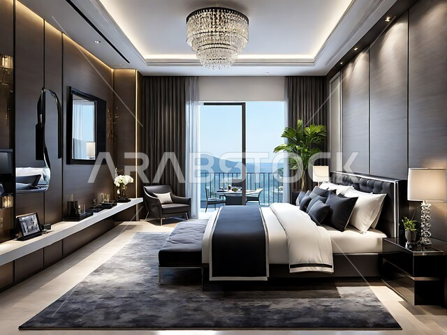 الفن الهندسي المعماري والتصميم الداخلي للمنازل والبيوت، أثاث واكسسوارات منزلية داخلية أنيقة، غرفة نوم بتصاميم عصرية حديثة, شقق وفلل سكنية فاخرة، فنادق ومنتجعات بديكورات راقية