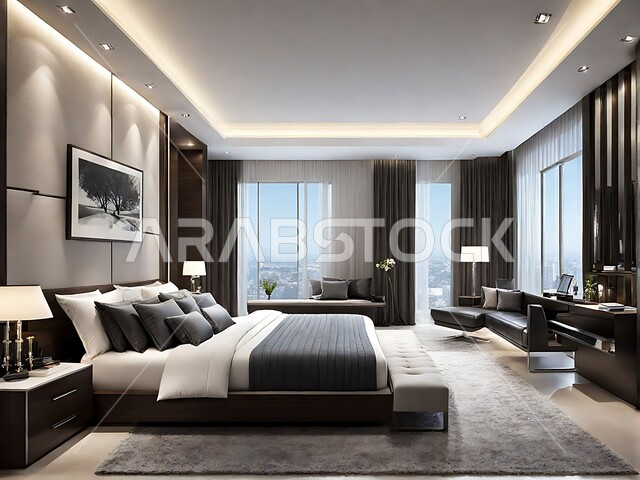 الفن الهندسي المعماري والتصميم الداخلي للمنازل والبيوت، أثاث واكسسوارات منزلية داخلية أنيقة، غرفة نوم بتصاميم عصرية حديثة, شقق وفلل سكنية فاخرة، فنادق ومنتجعات بديكورات راقية