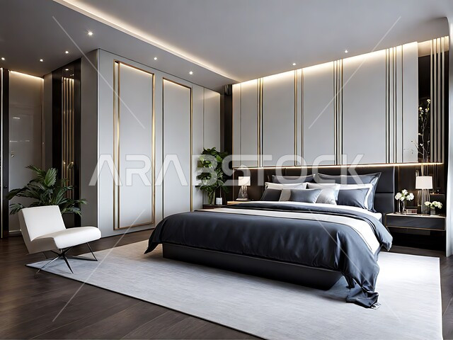 الفن الهندسي المعماري والتصميم الداخلي للمنازل والبيوت، أثاث واكسسوارات منزلية داخلية أنيقة، غرفة نوم بتصاميم عصرية حديثة, شقق وفلل سكنية فاخرة، فنادق ومنتجعات بديكورات راقية