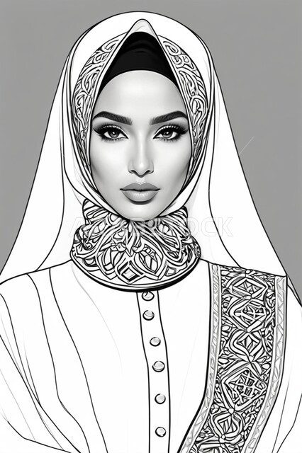 الاهتمام بالمظهر الخارجي،  مفهوم الأناقة والأنوثة، حجابات اسلامية راقية،  إمرأه عربية سعودية  ترتدي العباءة والحجاب تنظر الى الكاميرا بايماءات الجدية والثقة بالنفس، الأزياء العصرية التقليدية، موديلات خليجية بتصاميم متنوعة