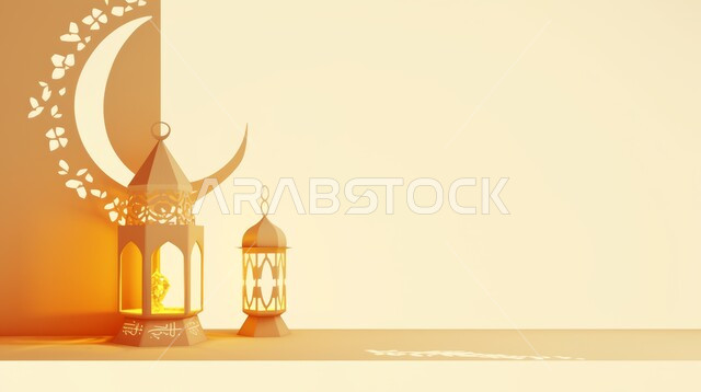مفهوم العبادة والطاعة والتقرب الى الله، الفونيس العربية المزخرفة المضيئة، الاجواء الرمضانية الروحانية، السرور والبهجة بقدوم شهر الخير, زينة وديكورات على الطراز العربي الاسلامي للاعياد والمناسبات الدينية
