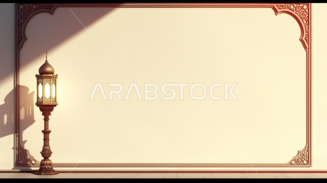 الاجواء الرمضانية الروحانية، السرور والبهجة بقدوم شهر الخير, الفونيس العربية المزخرفة المضيئة، مفهوم العبادة والطاعة والتقرب الى الله، زينة وديكورات على الطراز العربي الاسلامي للاعياد والمناسبات الدينية