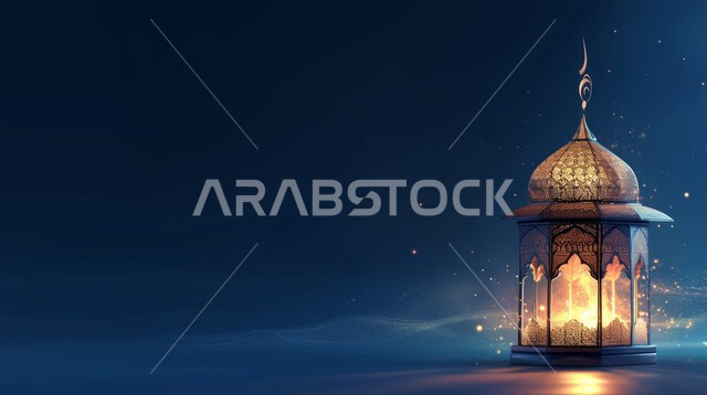 زينة وديكورات على الطراز العربي الاسلامي للاعياد والمناسبات الدينية، مفهوم العبادة والطاعة والتقرب الى الله، الفونيس العربية المزخرفة المضيئة، الاجواء الرمضانية الروحانية، السرور والبهجة بقدوم شهر الخير