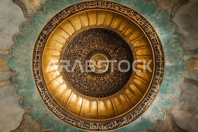  الفن الهندسي المعماري لمسجد عربي عريق، التصاميم والديكورات للمساجد في المملكة العربية السعودية، نقوش وزخارف إسلامية مميزة على الجدران الداخلية للقبب والأقواس، هيكل ديني ذو سقف مقبب، نوافذ مزخرفة بنمط الارابيسك العربي التقليدي