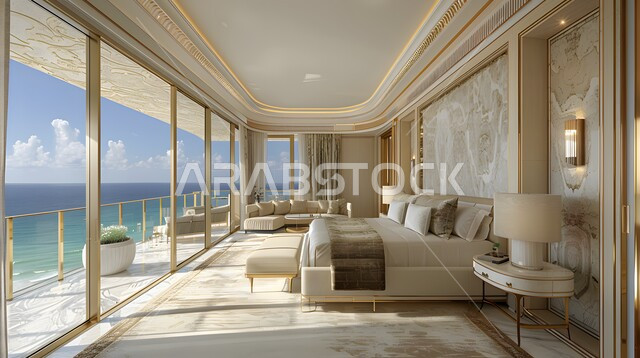 اكسسوارات منزلية داخلية راقية، استخدام الطراز الفني الأنيق في الأثاث المنزلي، الديكورات العصرية لغرف النوم، تصاميم داخلية متميزة للفلل والشقق السكنية في المملكة العربية السعودية، سرير مريح بألوان هادئة