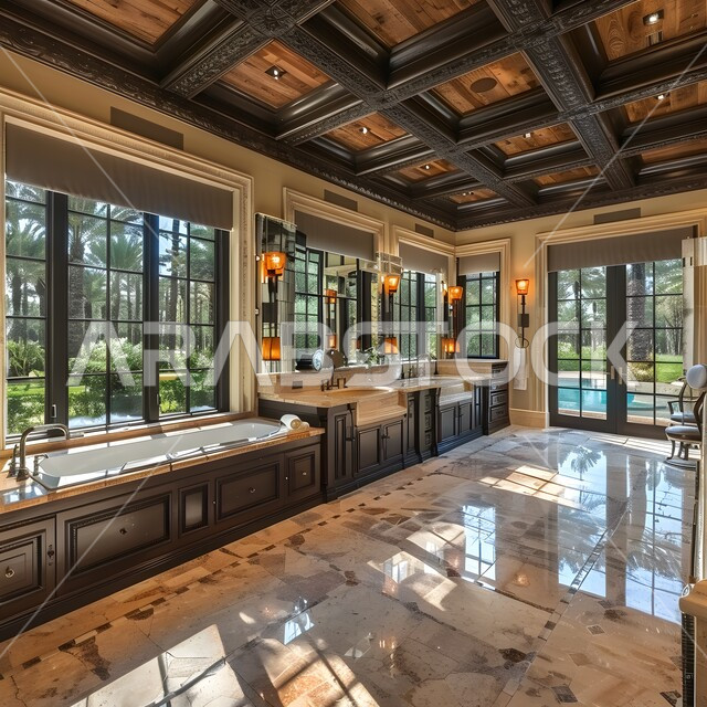 تصميم داخلي لمطبخ على الطراز الحديث, الديكورات العصرية للمطابخ الفاخرة في المملكة العربية السعودية، الأضواء المعلقة وتناسق الألوان, أثاث منزلي راقي، شقق وفلل سكنية مميزة