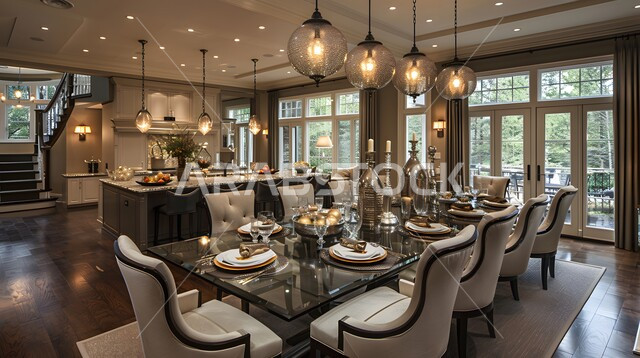 غرفة اجتماعات واسعة مع طاولة محاطة بكراسي، غرف مكتبية بتصاميم وديكورات داخلية فخمة، التصميم العصري الحديث للمكاتب في الشركات السعودية، النوافذ والواجهات الزجاجية