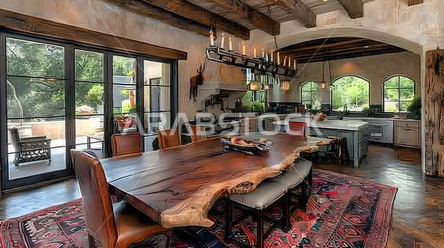 غرفة اجتماعات واسعة مع طاولة محاطة بكراسي، غرف مكتبية بتصاميم وديكورات داخلية فخمة، التصميم العصري الحديث للمكاتب في الشركات السعودية، النوافذ والواجهات الزجاجية