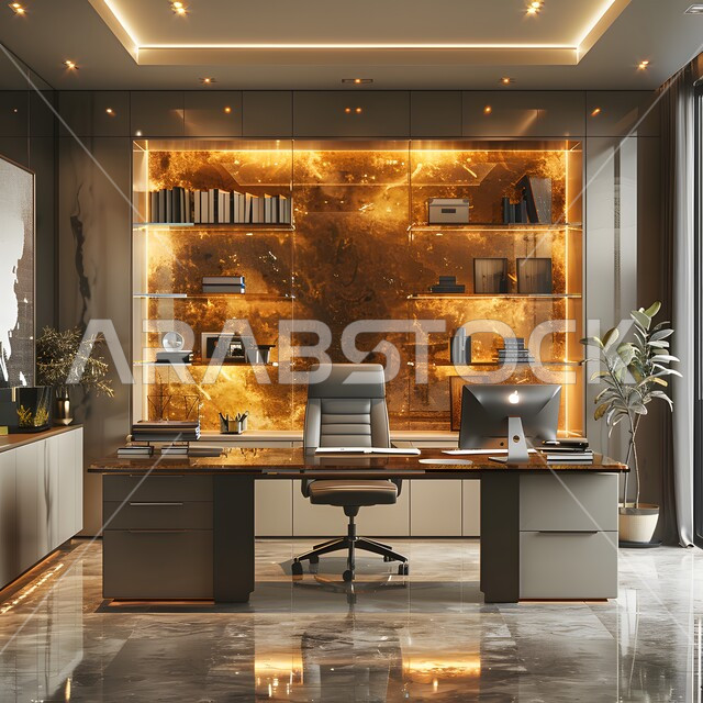 غرفة القراءة والجلوس، مكتب عمل بواجهه زجاجية كبيرة، الفن الهندسي المعماري المتطور، تصميم عصري حديث لمكاتب الشركات السعودية، تصاميم داخلية وديكورات راقية مع اثاث فاخر ومريح للغرف مكتبية