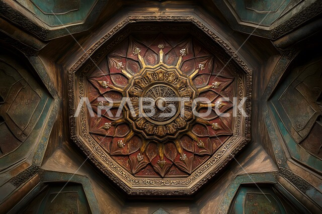 الفن الهندسي المعماري لمسجد عربي عريق، النقوش والزخارف على الجدران الداخلية للقبب، مفهوم العبادة والتقرب إلى الله تعالى، التصاميم والديكورات الداخلية الأنيقة للمساجد في المملكة العربية السعودية