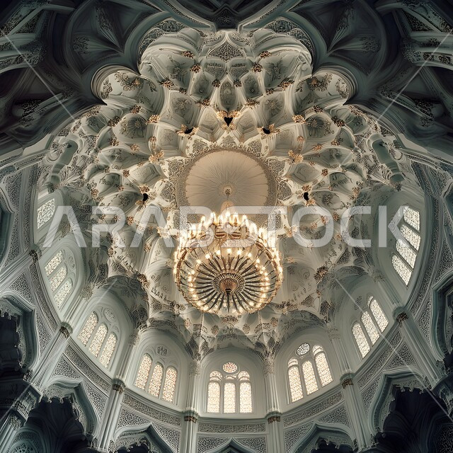  النقوش والزخارف على الجدران الداخلية للقبب، الفن الهندسي المعماري لمسجد عربي عريق، مفهوم العبادة والتقرب إلى الله تعالى، التصاميم والديكورات الداخلية الأنيقة للمساجد في المملكة العربية السعودية
