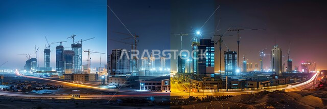 الفن الهندسي المعماري للأبراج وناطحات السحاب, بناء مستقبل حضاري ومتطور, رؤية سعودية مستقبلية 2030, المباني والمنشآت التجارية الشاهقة في المملكة العربية السعودية, منظر تخيلي مستقبلي للتقدم و النمو العمراني