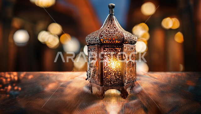 تحف وتصاميم وديكورات هندسية اسلامية، اجواء دينية روحانية رمضانية, أنوار وإضاءة وزينة شهر الخير، فن تصميم المصبابيح المعدنية العربية التقليدية، فانوس رمضان المضيء