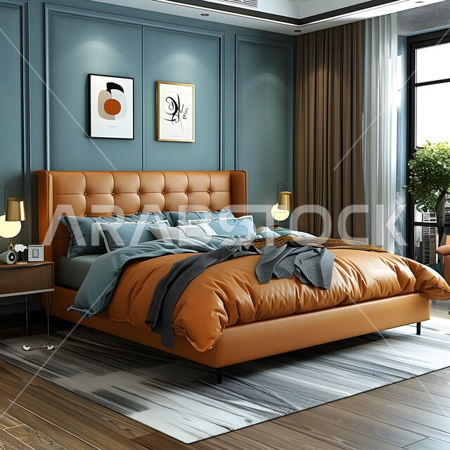 تصميمات وديكورات داخلية على الطراز االحديث، غرفة نوم باللون البني بتصاميم عصرية، شقق وفلل سكنية مميزة، غرف بأثاث منزلي أنيق وراقي، الفنادق والمنتجعات الفخمة في المملكة العربية السعودية، الواجهات الزجاجية الضخمة