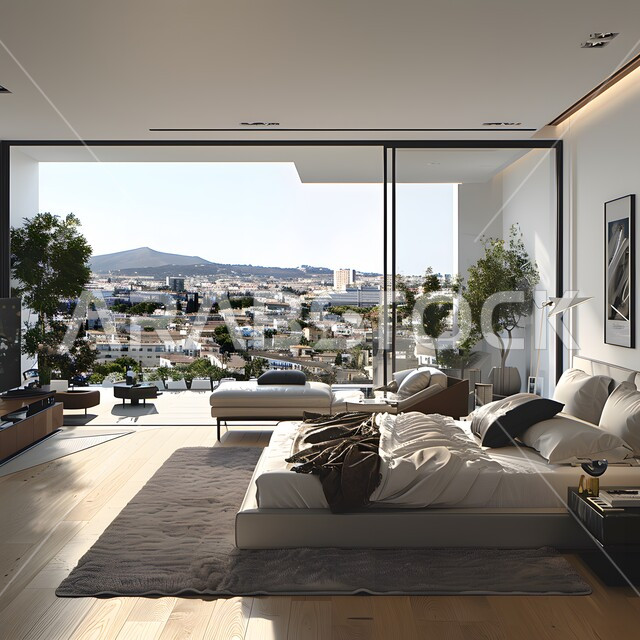 غرفة نوم بتصاميم عصرية، شقق وفلل سكنية مميزة، الفنادق والمنتجعات الفخمة في المملكة العربية السعودية، تصميمات وديكورات داخلية على الطراز االحديث، غرف بأثاث منزلي أنيق وراق، واجهات زجاجية كبيرة