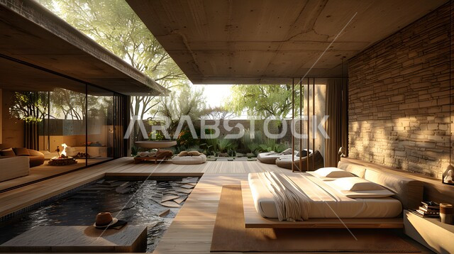 تصميمات وديكورات داخلية على الطراز االحديث، غرفة نوم باللون الأبيض بتصاميم عصرية، شقق وفلل سكنية مميزة، غرف بأثاث منزلي أنيق وراقي، الفنادق والمنتجعات الفخمة في المملكة العربية السعودية، الواجهات الزجاجية الضخمة