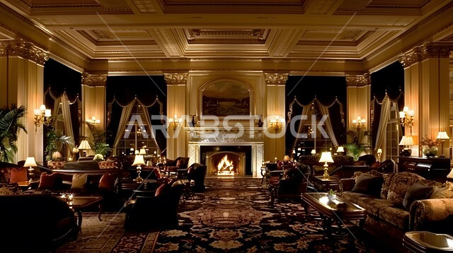 التصميم الداخلي للمنازل والبيوت الكلاسيكية، غرفة معيشة بتصاميم عصرية حديثة, أثاث واكسسوارات منزلية داخلية أنيقة، شقق وفلل سكنية فاخرة، فنادق ومنتجعات بديكورات راقية في المملكة العربية السعودية