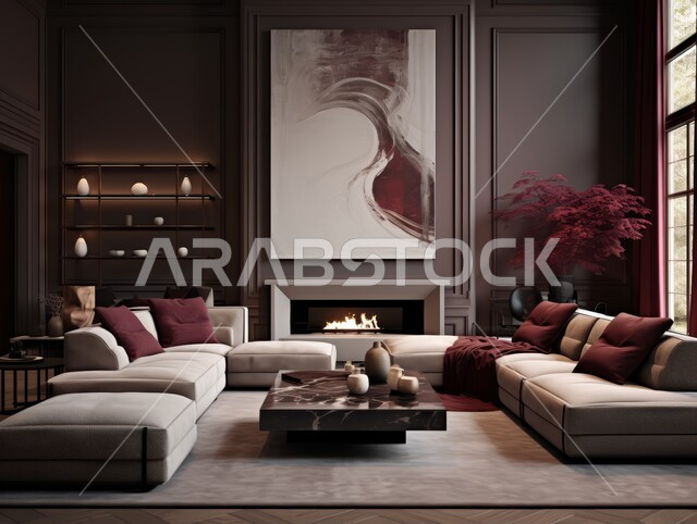 التحف والديكورات الداخليه الأنيقة، شقق وفلل سكنية في المملكة العربية السعودية، غرف معيشه بتصاميم عصرية حديثه، غرفة جلوس فاخرة و أثاث منزلي راقي ومريح