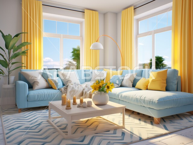  نوافذ زجاجية مطله على الطبيعه، التصاميم الداخلية لغرف الجلوس على الطراز الحديث، اكسسوارات وتحف عصرية، غرفة معيشة مع أثاث منزلي فاخر، الديكورات الداخلية الراقية للفلل والشقق السكنية في المملكة العربية السعودية