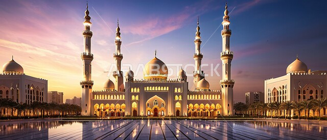 منظر تخيلي مستقبلي للتقدم والنمو العمراني, الفن الهندسي المعماري لبناء المساجد الحديثة، بناء مستقبل حضاري ومتطور, القبب والمآذن المبنية على الطراز الإسلامي في المملكة العربية السعودية, رؤية مستقبلية سعودية2030