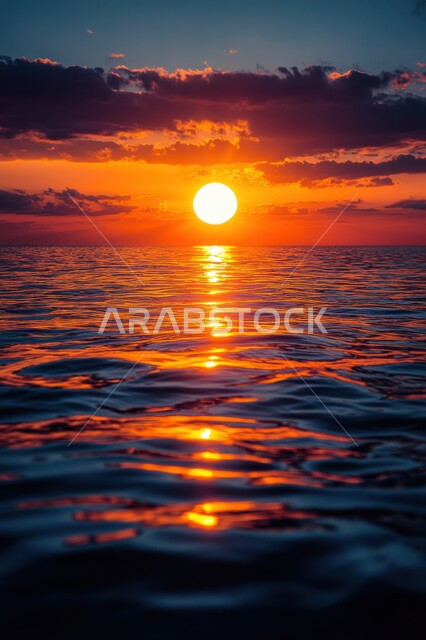 Enjoy watching the peaceful landscapes, sunset on the seashore, coastal tourist places, the waterfront in the Kingdom of Saudi Arabia