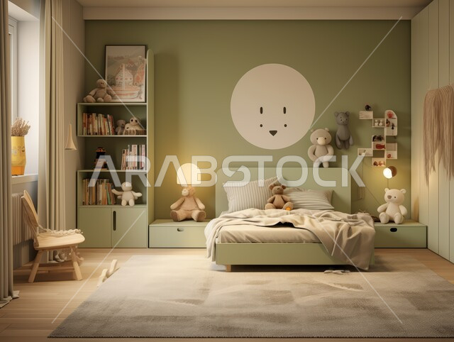 مفهوم الراحة والاسترخاء ،تصميم داخلي لغرفة نوم بأسلوب حديث ،شقق وفلل سكنية بديكورات متطورة في المملكة العربية السعودية ،غرف ذات ديكور عصري وفخم ،تحف واكسسوارات وأثاث منزلي راقي ،سرير مريح بألوان هادئة ،فنادق ومنتجعات هادئة