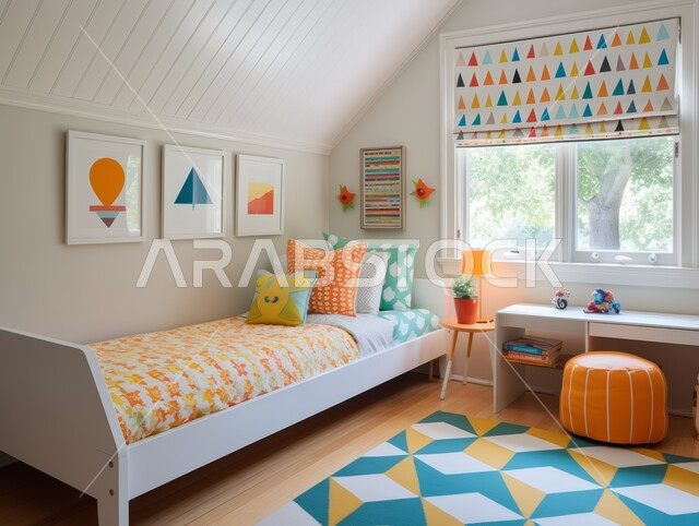 التصميم الداخلي للمنازل والبيوت باللون الابيض و البرتقالي، أثاث واكسسوارات منزلية داخلية أنيقة، غرفة نوم بتصاميم عصرية حديثة, شقق وفلل سكنية فاخرة، فنادق ومنتجعات بديكورات راقية في المملكة العربية السعودية