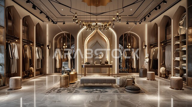 Interior design for dressing room in homes and apartments, decorations and engineering designs for retail stores and shopping malls in Saudi Arabia, luxury residential apartments and villas, luxury furniture and furnishings