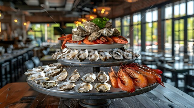 مطابخ متخصصة في الأطباق البحرية، مطاعم تقدم المأكولات الأسيوية، طبق مليء بالثمار البحرية اللذيذة والقريدس، وصفات طعام وأكلات شهية، فنون التقديم في مطاعم ومطابخ المملكة العربيه السعودية، وجبات الطعام الصحية 