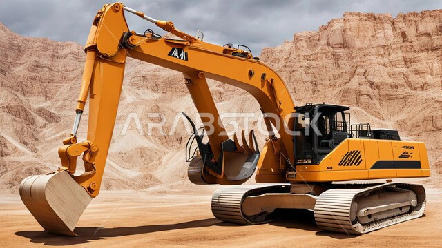 أماكن مناجم الفحم الطبيعي، مناطق التنقيب عن الثروات الباطنية، الطبيعة الصخرية وتضاريس السلاسل الجبلية، المرتفعات وقمم الجبال في المملكة العربية السعودية، سيارة شحن كبيرة تقوم بالعمل في موقع التعدين، التخلص من الأتربة والصخور ونقلها بعيدا