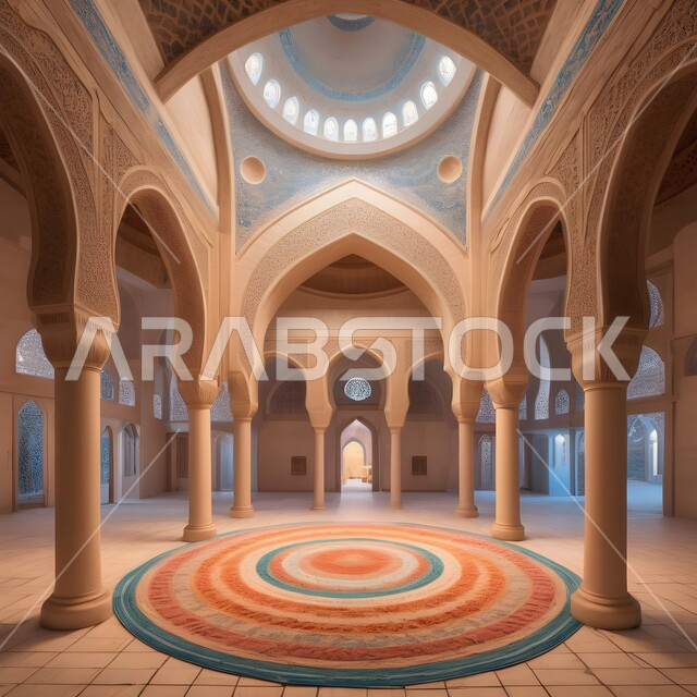 الديكورات والتصاميم الداخلية المميزة على الطراز الإسلامي الحديث, محراب ومنبر للصلاة في احد المساجد في المملكة العربية السعودية, الزخارف والنقوش الاسلامية, دمج الحضارة مع الأصالة، مفهوم العبادة والتقرب الى الله، أداء الفرائض والصلوات 