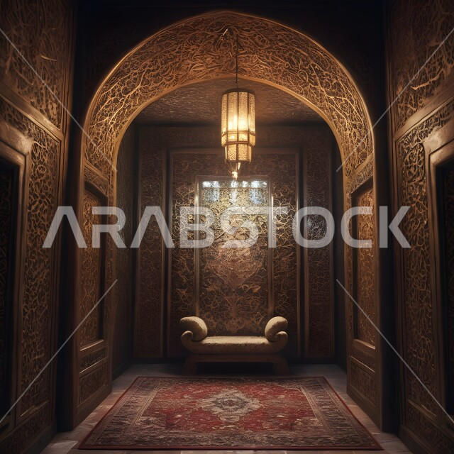 مفهوم دمج الحضارة مع العراقة والأصالة، الديكورات والتصاميم الداخلية للعمارة الإسلامية، زخارف ونقوش للأقواس والنوافذ في العمارات التقليدية في المملكة العربية السعودية
