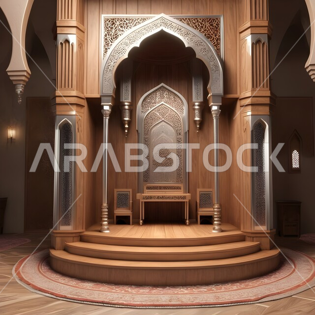 مفهوم العبادة والتقرب الى الله, اداء الفرائض والصلوات, دمج الحضارة مع الأصالة، الزخارف والنقوش الاسلامية في احد المساجد في المملكة العربية السعودية, الديكورات الداخلية المميزة على الطراز الاسلامي