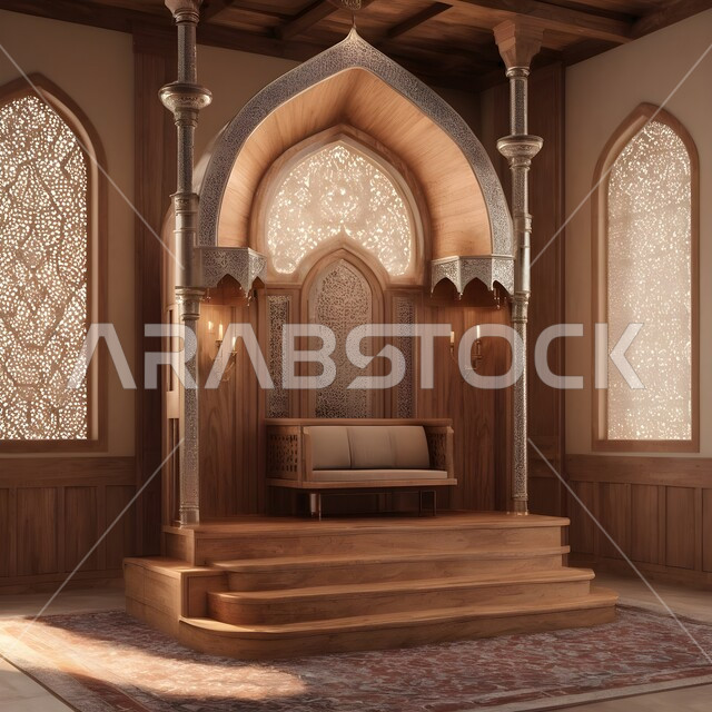 دمج الحضارة مع الأصالة، مفهوم العبادة والتقرب الى الله, اداء الفرائض والصلوات,  الزخارف والنقوش الاسلامية في احد المساجد في المملكة العربية السعودية, الديكورات الداخلية المميزة على الطراز الاسلامي