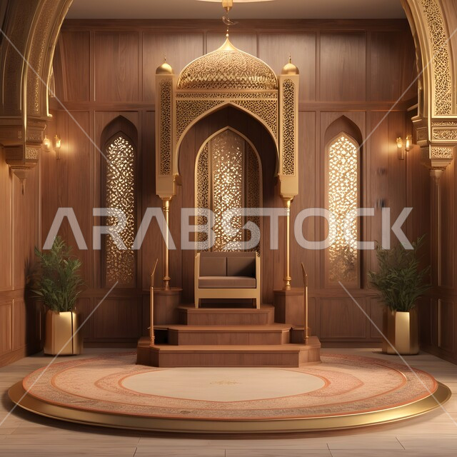 الزخارف والنقوش الاسلامية في احد المساجد في المملكة العربية السعودية, دمج الحضارة مع الأصالة، مفهوم العبادة والتقرب الى الله, اداء الفرائض والصلوات, الديكورات الداخلية المميزة على الطراز الاسلامي