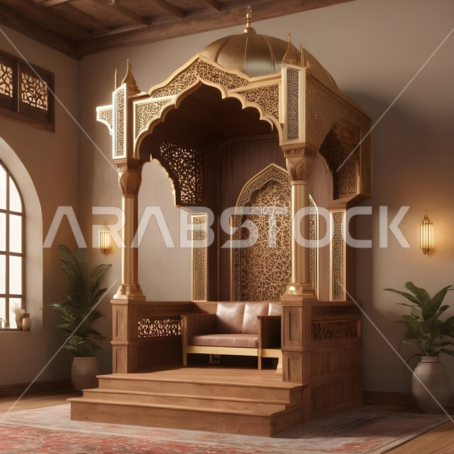 مفهوم العبادة والتقرب الى الله, اداء الفرائض والصلوات, دمج الحضارة مع الأصالة، الزخارف والنقوش الاسلامية في احد المساجد في المملكة العربية السعودية, الديكورات الداخلية المميزة على الطراز الاسلامي