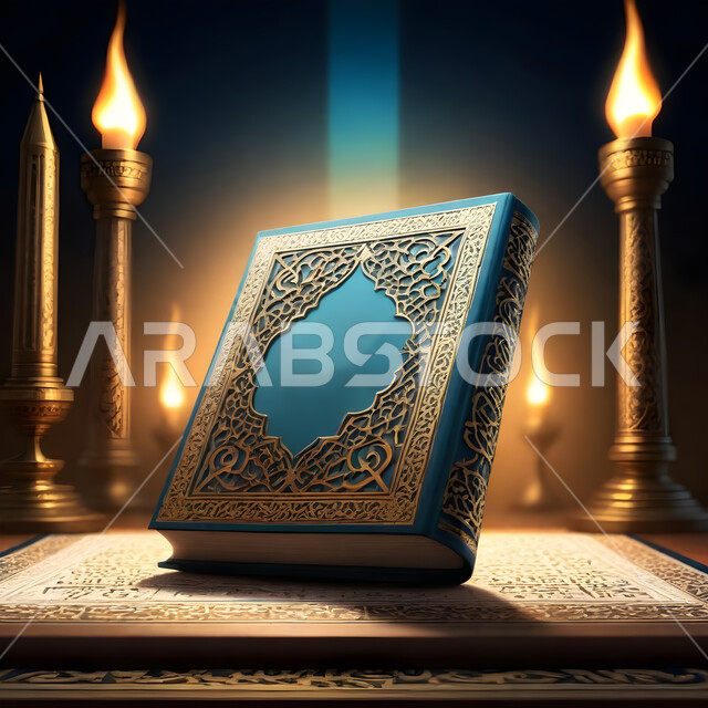 الهداية بنور القرآن الكريم, حفظ و تفسير كلام الله عز وجل, المصحف الشريف في احد المساجد في المملكة العربية السعودية, كتاب الله تعالى, التعبد لله بتلاوة القران و ذكر الله