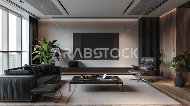 غرفة الأعمال الواسعة المجهزة بالمعدات و الأدوات، غرف مكتبية بتصاميم داخلية و ديكورات حديثة راقية, تصميم عصري و فاخر لمكاتب الشركات في المملكة العربية السعودية