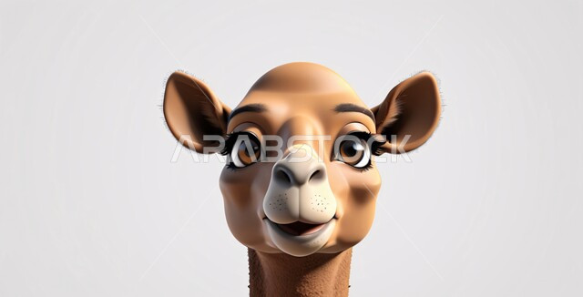 اضحية وقربان عيد الأضحى المبارك, رسومات توضيحية ثلاثية الابعاد لحيوان الجمل اللطيف, الاهتمام والرعاية بالمواشي والحيوانات الثدية, أفلام ومسلسلات كرتونية للأطفال، وسائل التنقل في الزمن القديم، خلفية بيضاء