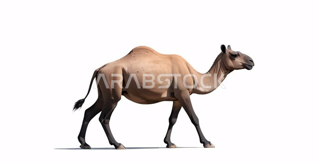 اضحية وقربان عيد الأضحى المبارك, رسومات توضيحية ثلاثية الابعاد لحيوان الجمل اللطيف, الاهتمام والرعاية بالمواشي والحيوانات الثدية, أفلام ومسلسلات كرتونية للأطفال، وسائل التنقل في الزمن القديم، خلفية بيضاء