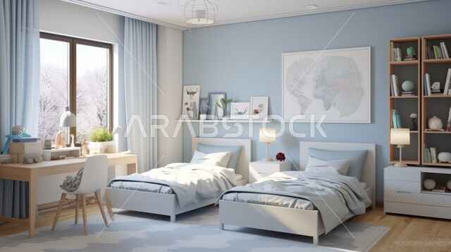 فنون الهندسة المعمارية والديكور المتطور، ديكورات وتصاميم داخلية راقية، غرفة نوم بأثاث أنيق، شقق وفلل سكنية فاخرة في السعودية، فنادق ومنتجعات حديثة