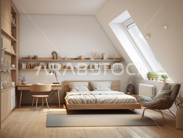 أثاث واكسسوارات منزلية داخلية أنيقة، غرفة نوم بتصاميم عصرية حديثة, التصميم الداخلي للمنازل والبيوت باللون البيج، شقق وفلل سكنية فاخرة، فنادق ومنتجعات بديكورات راقية في المملكة العربية السعودية