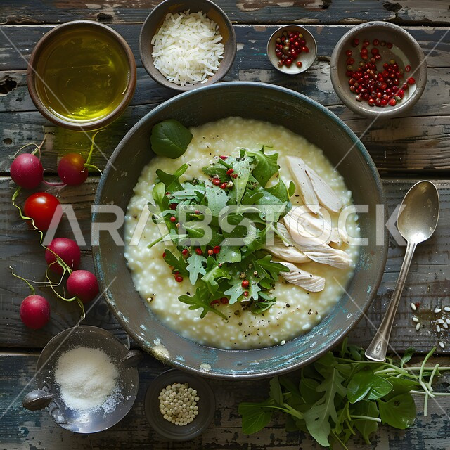 طبق من الأرز الأبيض مع قطع اللحم المطبوخة بالبهارات الغنية بالنكهات والمزين بالبقدونس، ولائم وأطباق عربية تقليدية شعبية، وصفات الطعام الشهية، المأكولات والوجبات الشرقية، مطابخ ومطاعم المملكة العربية السعودية