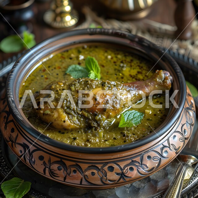 حساء بقطع أفخاذ الدجاج المطبوخة مع النعناع المنعش, مرق بالبهارات واللحم،  وجبات الطعام المميزة، مطاعم وأكلات عربية شرقية، أطعمة صحية سريعة التحضير، مطاعم المملكة العربية السعودية
