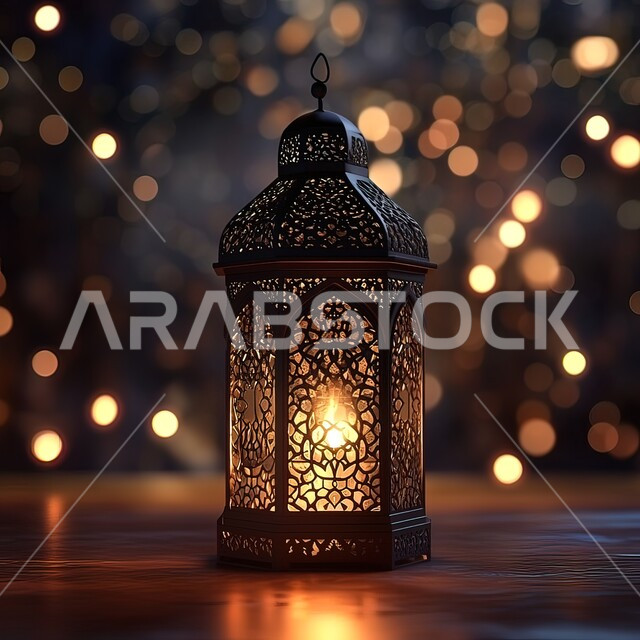اجواء دينية روحانية رمضانية, تحف وتصاميم وديكورات هندسية اسلامية، أنوار وإضاءة وزينة شهر الخير، فن تصميم المصبابيح المعدنية العربية التقليدية، فانوس رمضان المضيء