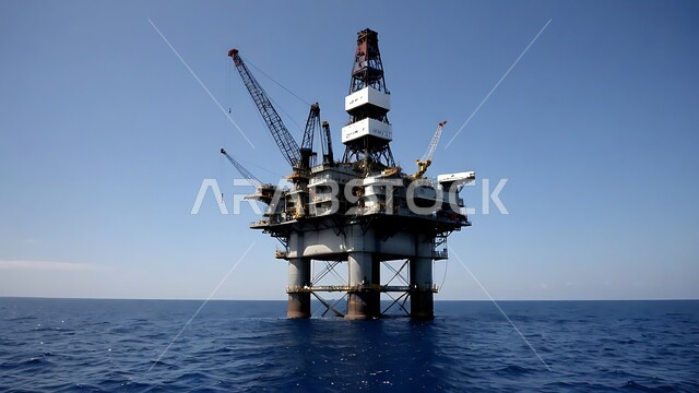 Huge drilling machines used in extracting oil from the sea, Exploration of underground resources in the Kingdom of Saudi Arabia, Petrochemical industries and projects in the Kingdom, Quality of tools and equipment for the manufacture and storage of oil