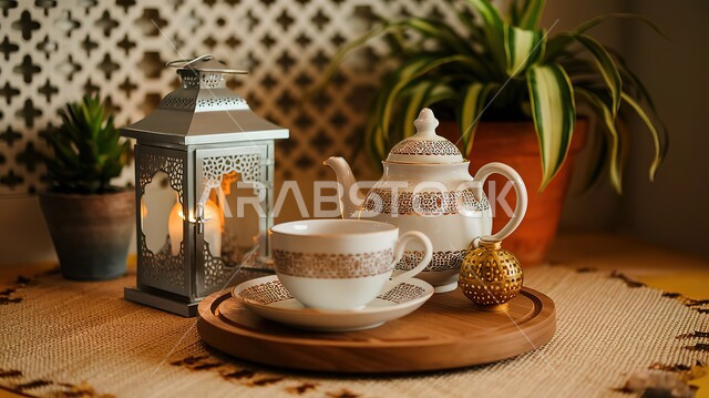 توارث العادات والتقاليد الأصيلة في الضيافة عبر الأجيال, تقديم المشروبات الساخنة للزوار, حسن استقبال الضيف وإكرامه, دلة قهوة عربية مع عدة فناجين, حبات التمر السكرية اللذيذة, البن العربي الخليجي الفاخر, ضيافات الأعياد والمناسبات الإسلامية