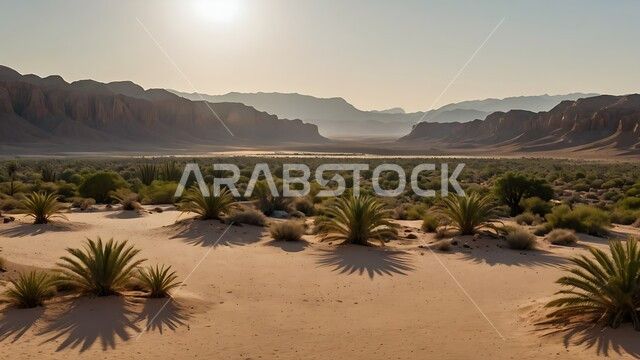 واحات ومزارع أشجار النخيل في الطبيعة الصحراوية, محاصيل ومنتجات زراعية محلية, المحميات الطبيعية في المملكة العربية السعودية, الهضاب والتلال والكثبان الرملية الناعمة في الصحراء, مناطق رحلات السفاري الترفيهية