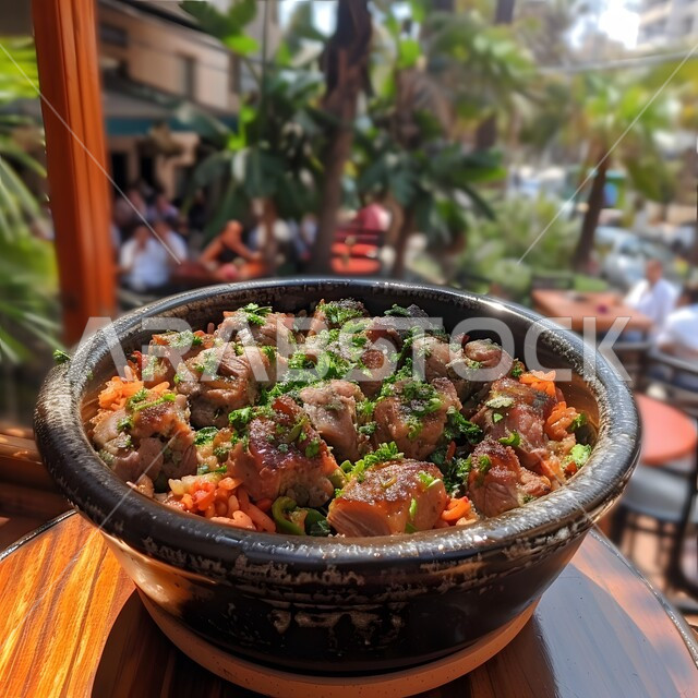 طبق من الأرز اللذيذ مع لحم الضأن والكرنب والطماطم،  فنون تقديم الأطعمة الأطعمة الشرقية، وصفات وأطباق طعام شعبية لذيذة، مطاعم للمأكولات العربية الخليجية السعودية المشهورة،  طرق مميزة لتقديم الطعام، وجبات صحية بطرائق شهية 