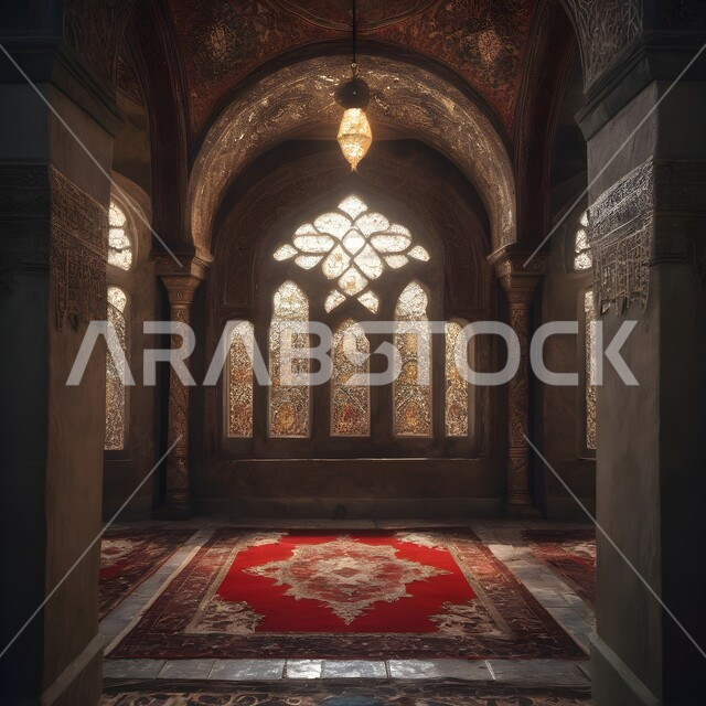 مسجد بديكورات وتصاميم رائعة، الفن الهندسي المعماري الداخلي للمساجد، العبادة والتقرب الى الله، نقوش وزخارف دينية مميزة، الطراز المعماري الإسلامي، اسلاميات وعبادة